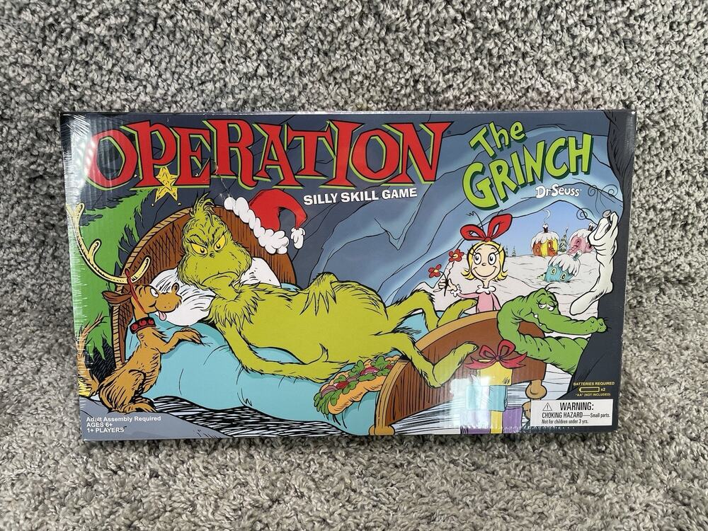 Operation Dr Seuss The Grinch Board Game Silly Skill Game Christmas Toys New